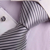 Grey Designer Ties Men Birthday Dim Grey Stripes Woven Silk Tie Cufflinks Present Box Set Y&G Perfect Necktie Set A7023 Grey Designer Ties Men Birthday Dim Grey Stripes Woven Silk Tie Cufflinks Present Box Set Y&G Perfect Necktie Set A7023