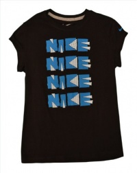 Nike Girls Graphic Black Shirt Black-Small Nike Girls Graphic Black Shirt Black-Small