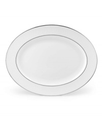 For nearly 150 years, Lenox has been renowned throughout the world as a premier designer and manufacturer of fine china. The simple and classic Hannah Platinum pattern brings a timeless refinement to your formal entertaining table, in pure white bone china embossed with a subtle palmetto-leaf design, and banded in platinum. For nearly 150 years, Lenox has been renowned throughout the world as a premier designer and manufacturer of fine china. The simple and classic Hannah Platinum pattern brings a timeless refinement to your formal entertaining table, in pure white bone china embossed with a subtle palmetto-leaf design, and banded in platinum.
