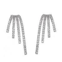 Studio 925 Streams Diamond CZ Pave Sterling Silver Earrings Studio 925 Streams Diamond CZ Pave Sterling Silver Earrings