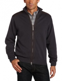 Van Heusen Men's Mixed Media Full Zip Sweater Van Heusen Men's Mixed Media Full Zip Sweater