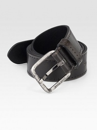 A casual style full of polish and potential, crafted in smooth leather with embossed perforated detailing at the edges.LeatherAbout 1½ wideImported A casual style full of polish and potential, crafted in smooth leather with embossed perforated detailing at the edges.LeatherAbout 1½ wideImported