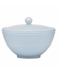 Elegance comes easy with the Fair Harbor covered sugar bowl. Durable stoneware in a cool sky hue is half glazed, half matte and totally timeless. Elegance comes easy with the Fair Harbor covered sugar bowl. Durable stoneware in a cool sky hue is half glazed, half matte and totally timeless.