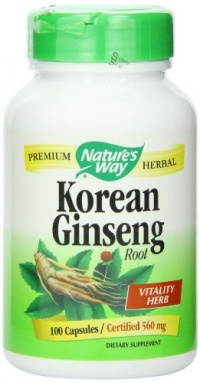 Nature's Way Ginseng, Korean, 100 Capsules