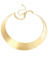 All that glitters in gold. INC International Concepts' ultra-trendy collar necklace features a trendy modern design set in gold-plated mixed metal. Approximate length: 20 inches + 3-inch extender.