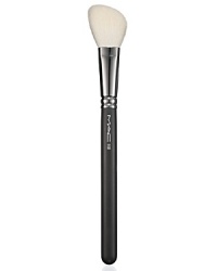 For expert application of cheek contour. This brush is a large angled contour - the fibers form a buffed edge and are soft and firmly bundled. M.A.C professional brushes are hand-sculpted and assembled using the finest quality materials. They feature birch, linden and ramin wood handles, nickel-plated brass ferrules. For expert application of cheek contour. This brush is a large angled contour - the fibers form a buffed edge and are soft and firmly bundled. M.A.C professional brushes are hand-sculpted and assembled using the finest quality materials. They feature birch, linden and ramin wood handles, nickel-plated brass ferrules.