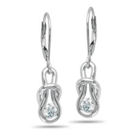 Love Knot, 14K White Gold Diamond Knot Earrings, 1/4 ctw. Love Knot, 14K White Gold Diamond Knot Earrings, 1/4 ctw.