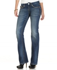 A good pair of classic bootcut jeans never go out of style -- try Seven's petite whiskered medium wash version! A good pair of classic bootcut jeans never go out of style -- try Seven's petite whiskered medium wash version!