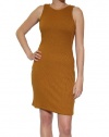 Women's KAIN Label Ivy Fitted Rib-Knit Dress in Saddle