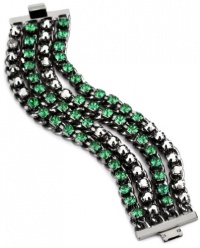 Kenneth Cole New York Urban Christmas Green Faceted Stone Multi Row Bracelet