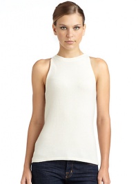 THE LOOKLuxe 2-ply cashmere from expertly maintained inner Mongolian cashmere goatsFeatures long, fine, smooth fibers top-dyed for maximum color saturationHigh, ribbed necklineSleevelessBack zip closureTHE FITAbout 25 from shoulder to hemTHE MATERIALCashmereCARE & ORIGINDry cleanImportedModel shown is 5'10 (177cm) wearing US size Small. This item was originally available for purchase at Saks Fifth Avenue OFF 5TH stores. THE LOOKLuxe 2-ply cashmere from expertly maintained inner Mongolian cashmere goatsFeatures long, fine, smooth fibers top-dyed for maximum color saturationHigh, ribbed necklineSleevelessBack zip closureTHE FITAbout 25 from shoulder to hemTHE MATERIALCashmereCARE & ORIGINDry cleanImportedModel shown is 5'10 (177cm) wearing US size Small. This item was originally available for purchase at Saks Fifth Avenue OFF 5TH stores.