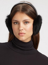 EXCLUSIVELY AT SAKS. Keep cozy and chic in this dyed rabbit style with a quilted band. Polyester bandImportedFur origin: China 