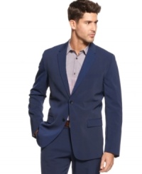 Button up your look with this sharp blazer from Calvin Klein. Button up your look with this sharp blazer from Calvin Klein.