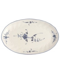 First introduced in 1768, the Vieux Luxembourg pattern is truly timeless. Dainty sprays of dark blue flowers adorn this creamy white collection for a charming tabletop that will captivate guests for years to come. First introduced in 1768, the Vieux Luxembourg pattern is truly timeless. Dainty sprays of dark blue flowers adorn this creamy white collection for a charming tabletop that will captivate guests for years to come.