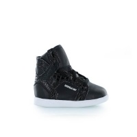 Supra Baby Skytop Skate Shoe - Infant Soft Faux Leather/Black Croc, 2.0