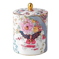 The latest addition to the Wedgwood Harlequin Tea Story, the Butterfly Bloom ceramic tea caddy features vintage-inspired colors, patterns and shapes finely detailed on bone china with an elegant gold rim. It's exquisitely boxed in signature Wedgwood packaging to make a fabulous gift for any true tea lover. The latest addition to the Wedgwood Harlequin Tea Story, the Butterfly Bloom ceramic tea caddy features vintage-inspired colors, patterns and shapes finely detailed on bone china with an elegant gold rim. It's exquisitely boxed in signature Wedgwood packaging to make a fabulous gift for any true tea lover.