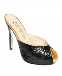 E! Live From the Red Carpet's E0035 evening platform pumps are sleek, slip-on, and sparkly. E! Live From the Red Carpet's E0035 evening platform pumps are sleek, slip-on, and sparkly.