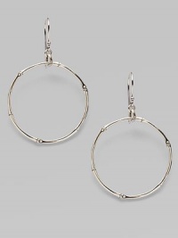 From the Bamboo Collection. Sterling silver circles of bamboo create a refined, delicate design.Sterling silver Length, about 2½ French wire Imported