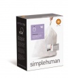 simplehuman Custom Fit Trash Can Liner H, 30-Liter / 8-Gallon, 50-Count