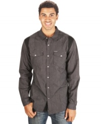 Sleek striping adds a unique touch to button downs. Test out the look with this Marc Ecko Cut & Sew shirt. Sleek striping adds a unique touch to button downs. Test out the look with this Marc Ecko Cut & Sew shirt.