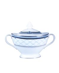 Set the table with English country charm with the Countess Collection form Royal Doulton. A charming lattice design is accented by cobalt and silver bands as well as delicate paisley flowers. Set the table with English country charm with the Countess Collection form Royal Doulton. A charming lattice design is accented by cobalt and silver bands as well as delicate paisley flowers.
