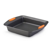 Rachael Ray Oven Lovin' Non-Stick 9 Square Cake Pan, Orange Rachael Ray Oven Lovin' Non-Stick 9 Square Cake Pan, Orange