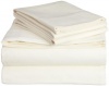 Pinzon Signature 190-Gram Cotton Velvet Flannel Queen Sheet Set, Cream