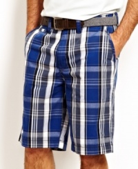 These plaid shorts from Nautica will anchor your look in preppy summer style. These plaid shorts from Nautica will anchor your look in preppy summer style.