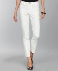 Jeans don't get any more sophisticated than this: INC's skinnies now come in a textured stretch-jacquard fabric! Jeans don't get any more sophisticated than this: INC's skinnies now come in a textured stretch-jacquard fabric!
