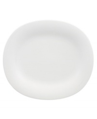 Fresh modern from Villeroy & Boch dinnerware. The dishes in this set are sheer white china in oval form that inspires simply harmonious dining. A soft fluidity and radiant glaze give these dinner plates quiet elegance and lasting appeal. Fresh modern from Villeroy & Boch dinnerware. The dishes in this set are sheer white china in oval form that inspires simply harmonious dining. A soft fluidity and radiant glaze give these dinner plates quiet elegance and lasting appeal.