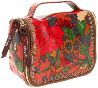 The SAK Artist Circle Hanging Cosmetic Bag,Orange Flower Power,One Size The SAK Artist Circle Hanging Cosmetic Bag,Orange Flower Power,One Size