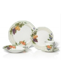 Bring your table to life! A vintage print adds classic character to the traditional Antique Orchard place settings from Mikasa. The colors of an orchard at the peak of season create a fresh and natural perspective for casual meals. Bring your table to life! A vintage print adds classic character to the traditional Antique Orchard place settings from Mikasa. The colors of an orchard at the peak of season create a fresh and natural perspective for casual meals.