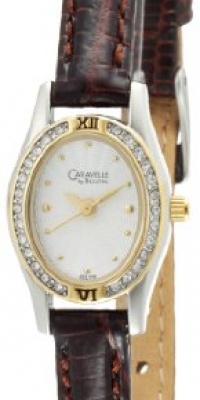 Caravelle by Bulova Women's 45L119 Crystal Silver White Dial Strap Watch Caravelle by Bulova Women's 45L119 Crystal Silver White Dial Strap Watch