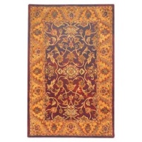 Safavieh GJ250C Handmade Burgundy and Gold Hand-spun Wool Oval Area Rug, 4-Feet 6-Inch by 6-Feet 6-Inch Safavieh GJ250C Handmade Burgundy and Gold Hand-spun Wool Oval Area Rug, 4-Feet 6-Inch by 6-Feet 6-Inch