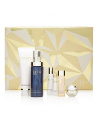 Discover the gift of luminous beauty with this quintessential set. Experience transformed radiant skin with these Clé de Peau Beauté skin care essentials. Set includes: Gentle Cleansing Foam, 3.7 oz.; Gentle Nourishing Emulsion, 4.2 oz., Gentle Balancing Lotion, 1 oz.; Gentle Protective Emulsion, 0.4 oz., Intensive Facial Contour Serum, deluxe sample and La Crème deluxe sample. Made in Japan. Discover the gift of luminous beauty with this quintessential set. Experience transformed radiant skin with these Clé de Peau Beauté skin care essentials. Set includes: Gentle Cleansing Foam, 3.7 oz.; Gentle Nourishing Emulsion, 4.2 oz., Gentle Balancing Lotion, 1 oz.; Gentle Protective Emulsion, 0.4 oz., Intensive Facial Contour Serum, deluxe sample and La Crème deluxe sample. Made in Japan.