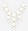 Color Bubble BIB Statement Fashion Necklace - Pure White