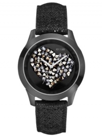 GUESS U0113L4 Black Crystal Heart Watch. GUESS U0113L4 Black Crystal Heart Watch.