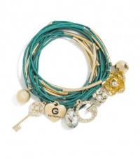 G by GUESS Bling Charms and Cord Bracelet Set, GOLD G by GUESS Bling Charms and Cord Bracelet Set, GOLD