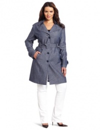 Calvin Klein Women's Plus-Size Faux Trench Jacket