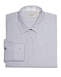 Bring distinction and heritage appeal into the fold with this handsome dress shirt from Burberry, a stellar design that works from day to night in comfortable, refined cotton. Bring distinction and heritage appeal into the fold with this handsome dress shirt from Burberry, a stellar design that works from day to night in comfortable, refined cotton.