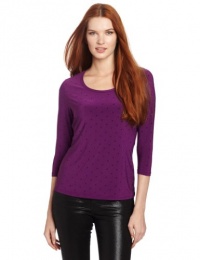 Vince Camuto Women's Allover Embellished Dolman Top, Sweet Plum, Large Vince Camuto Women's Allover Embellished Dolman Top, Sweet Plum, Large