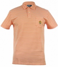 Polo Ralph Lauren Men's Classic Fit Striped Polo Shirt (Large, Orange) Polo Ralph Lauren Men's Classic Fit Striped Polo Shirt (Large, Orange)