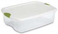 Sterilite 18868006 35-Quart Latch Box See-Through with White Lid and Peacock Latches, Clear, 6-Pack Sterilite 18868006 35-Quart Latch Box See-Through with White Lid and Peacock Latches, Clear, 6-Pack