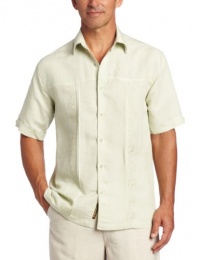 Cubavera Men's Short Sleeve Tuck Panel Embroidered Shirt Cubavera Men's Short Sleeve Tuck Panel Embroidered Shirt