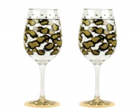 C.R. Gibson Lolita Love My Party Leopard 10-Ounce Acrylic Wine Glasses, Set of 2 C.R. Gibson Lolita Love My Party Leopard 10-Ounce Acrylic Wine Glasses, Set of 2