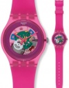 Swatch Pink Lacquered Pink Silicone Unisex Watch SUOP100