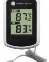 Ambient Weather Compact WS-02 Indoor/Outdoor Thermometer with Probe, 1-Pack