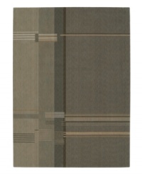 The Calvin Klein Loom Select Rug Collection offers a modern design approach to floor coverings with an emphasis on distinct colors and subtle textures. Woven in plush wool with refined accents of hand carving, these rugs provide a dense and luxurious texture, while a soft patina imbues each carpet with distinct depth and design distinction. Features a series of different sized vertical panels in neutral earthtone colors layered over with three sets of horizontal stripes. The result is a modern design with an abstract feel that will fit easily into any room in your home. The Calvin Klein Loom Select Rug Collection offers a modern design approach to floor coverings with an emphasis on distinct colors and subtle textures. Woven in plush wool with refined accents of hand carving, these rugs provide a dense and luxurious texture, while a soft patina imbues each carpet with distinct depth and design distinction. Features a series of different sized vertical panels in neutral earthtone colors layered over with three sets of horizontal stripes. The result is a modern design with an abstract feel that will fit easily into any room in your home.