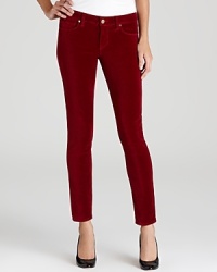 Ultra skinny and super stretchy mid rise Paige Denim jeans enhanced by a must-touch velvety-smooth finish. Ultra skinny and super stretchy mid rise Paige Denim jeans enhanced by a must-touch velvety-smooth finish.
