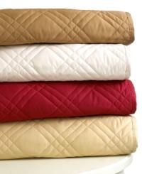Sumptuous style. Adorn your bed with this Regent European sham from Lauren Ralph Lauren, featuring plush 600-thread count cotton sateen and quilted details for luxe texture. Comes in four rich hues. Sumptuous style. Adorn your bed with this Regent European sham from Lauren Ralph Lauren, featuring plush 600-thread count cotton sateen and quilted details for luxe texture. Comes in four rich hues.